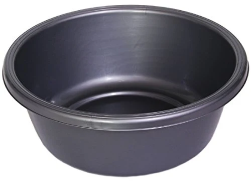 YBM HOME Round Plastic Wash Basin (1148 11.25", Gray)