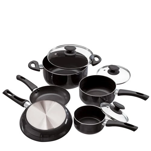 Ecolution Elements Eco-Friendly 8 Piece Cookware Set, Grey