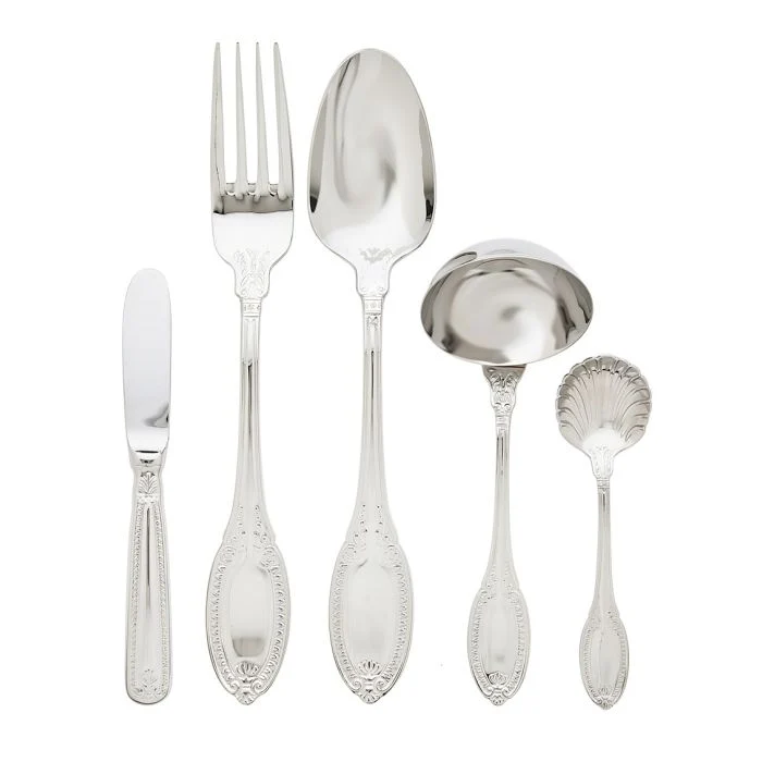 Ricci Argentieri 18/10 Stainless Steel 5 Piece Hostess Set, Imperia