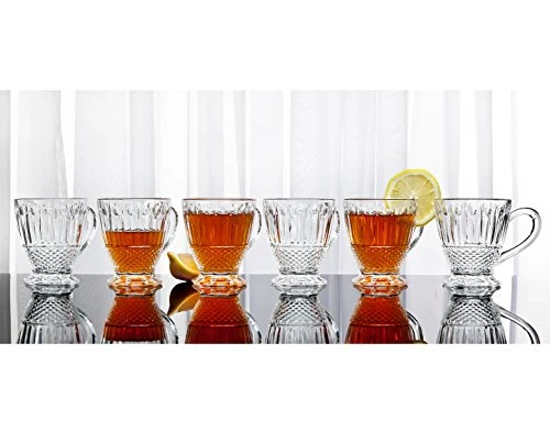 Studio Silversmiths Medea Crystal Teacups, 6 Oz. (Set of 6)