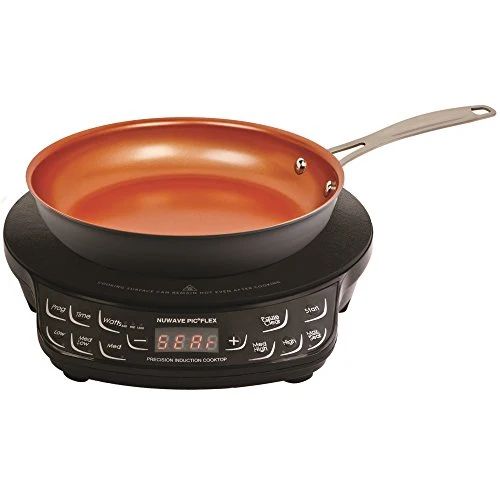 NuWave PIC Flex Precision Portable Induction Cooktop with 9" Fry Pan Skillet, Black COOKBURN FRYPAN