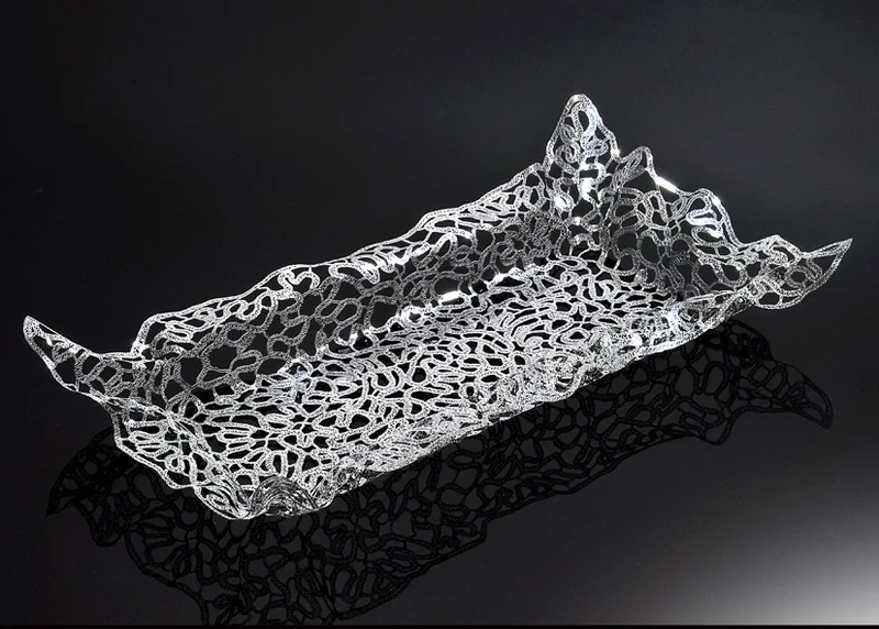 Metalace BO0L-S Wildlace Large Rectangular Tray with Acrylic Insert