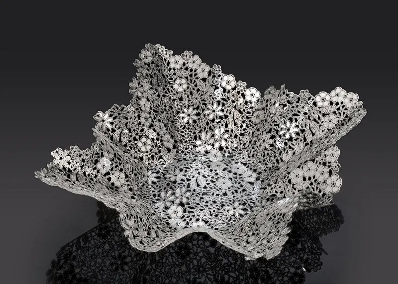 Metalace BO46S-S Petite Fleur Small Bowl, Silver