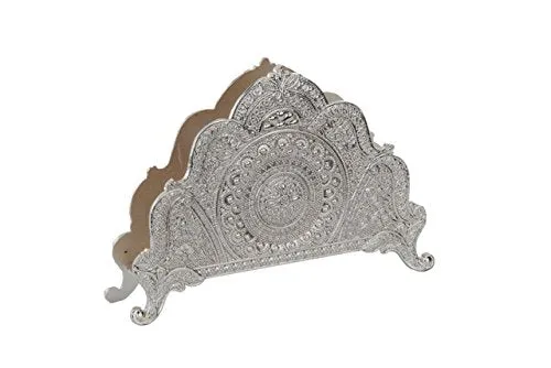 A&M Judaica 58413 Silver Plated Napkin Holder, Filigree Design - 3.5" x 5"