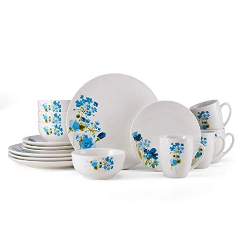 Studio Nova Painted Wildflowers, 16-Piece Porcelain Dinnerware Set