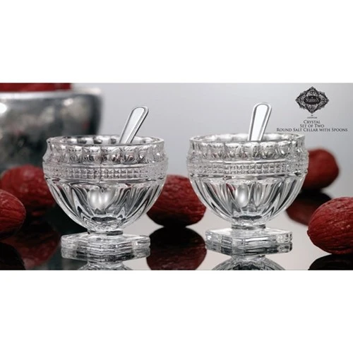 Godinger 13023 Round Salt Shaker Set, Heritage