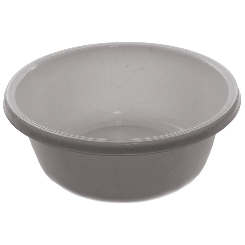 YBM HOME Round Plastic Wash Basin (1148 11.25", White with Dots)