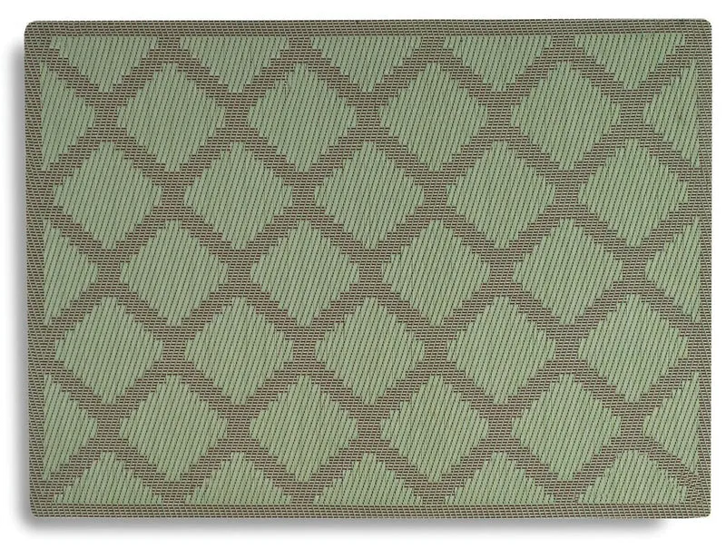 Harman Jacquard Diamond Vinyl Placemat Green 13X19