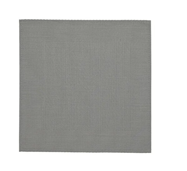 Harman Square Border Vinyl Placemat, Grey (14"x14")