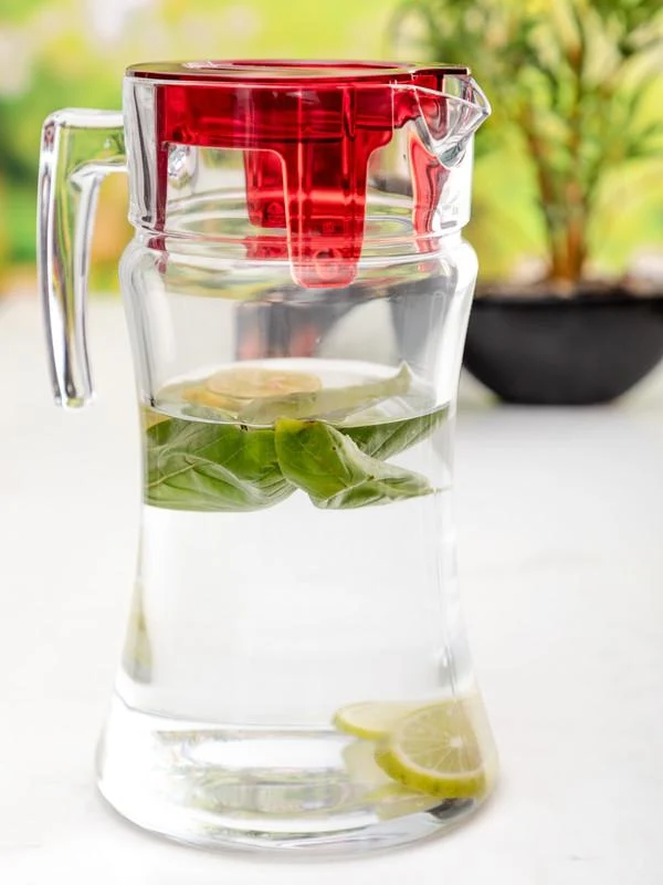 Pasabahce Glass Water Jug / Pitcher with Lid - 46oz