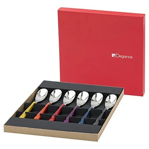 Guy Degrenne 210687 Quartz Coffee Spoon 6 Piece Set, Multicolor