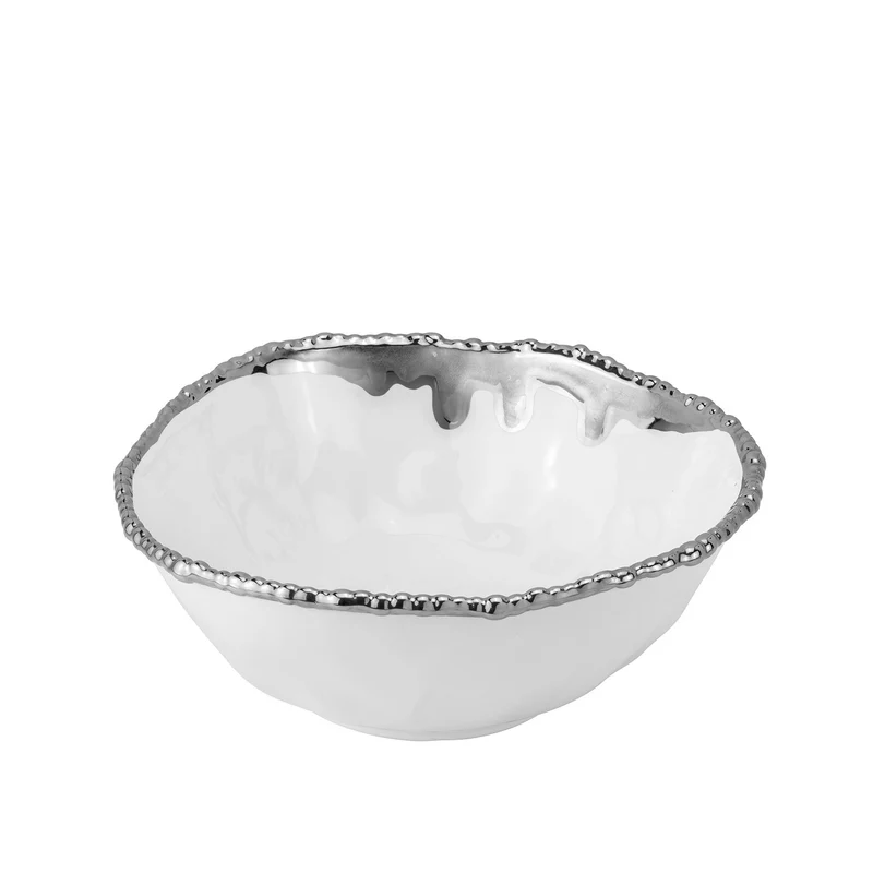 Joseph Sedgh Salad Serving Bowl 11" - Silver Drip