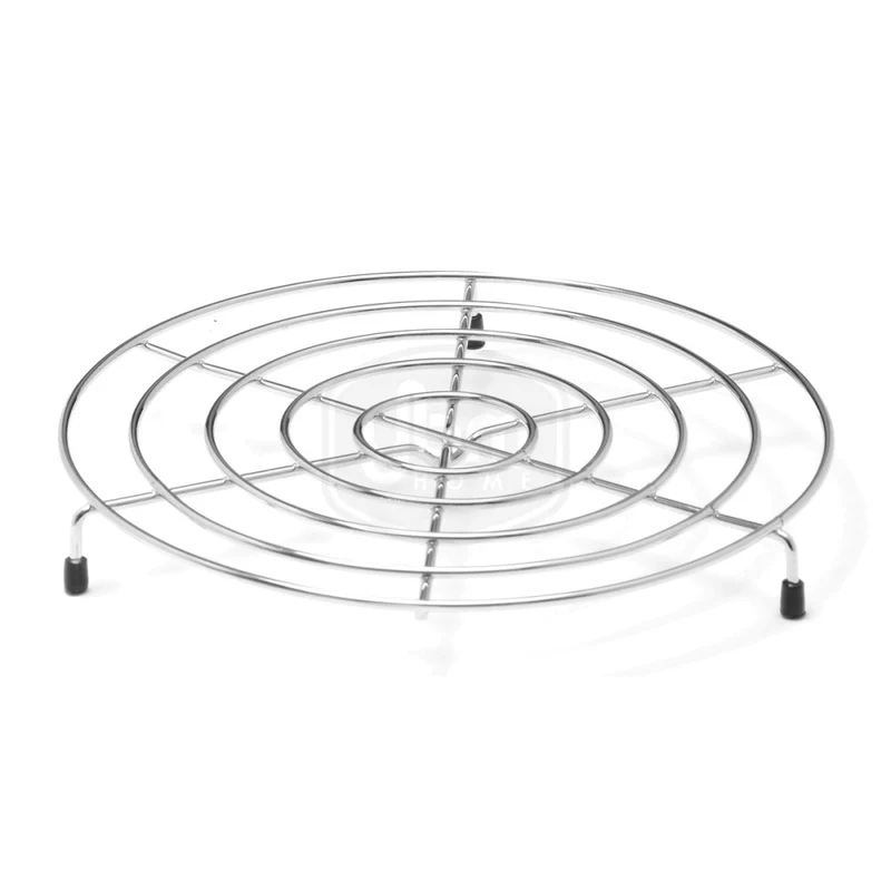 YBM Home Chrome Plated Steel Footed Wire Plate Steam Rack Trivet