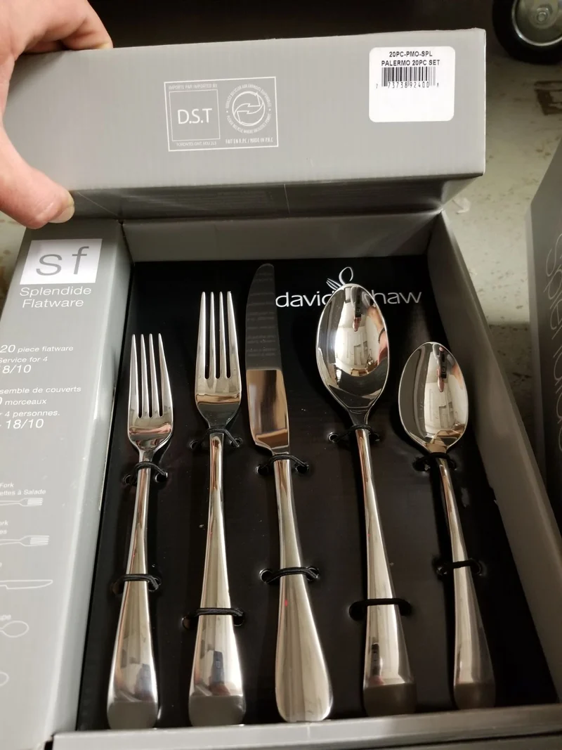 David Shaw 20 Piece 18/10 Stainless Steel Splendide Flatware Set, Palermo