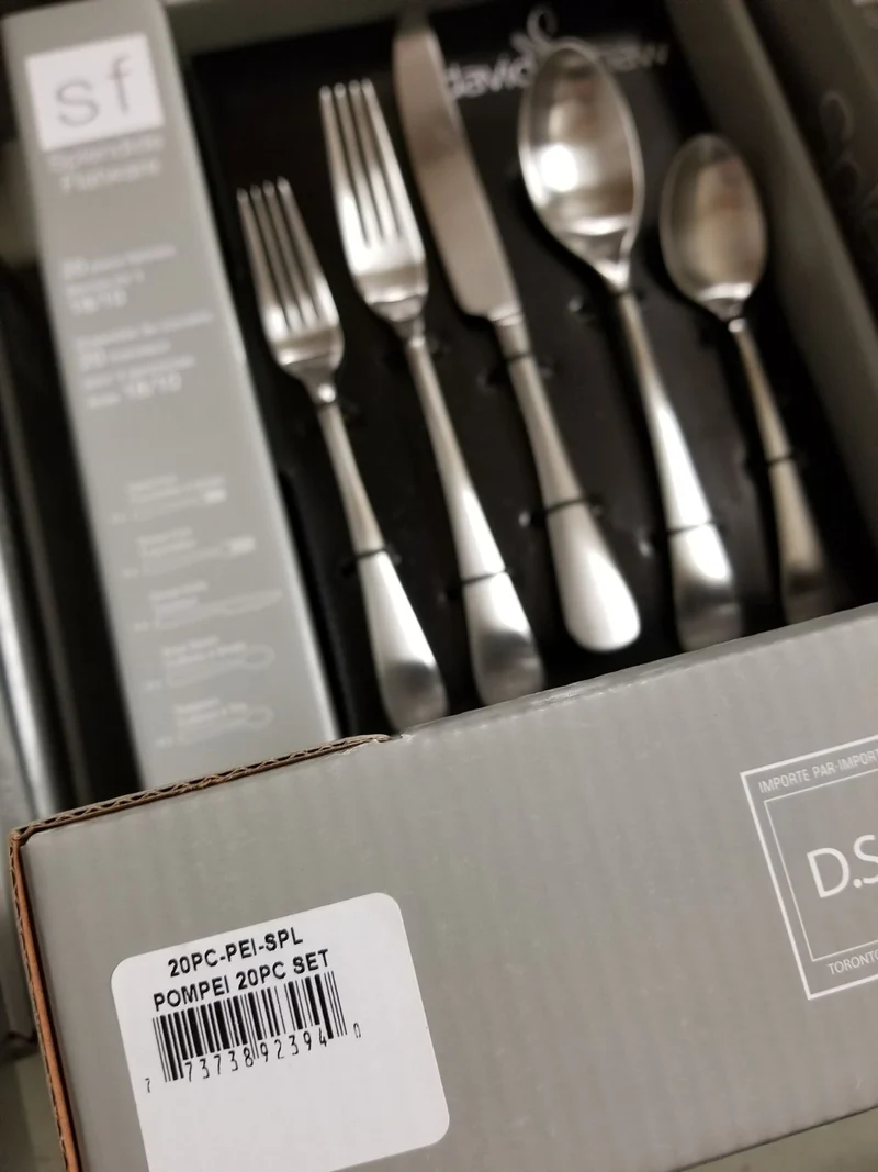 David Shaw 20 Piece 18/10 Stainless Steel Splendide Flatware Set, Pompei