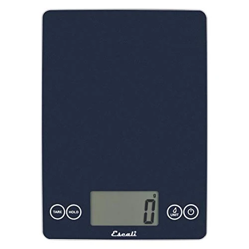 Escali 157BM Arti Glass Digital LCD Display Kitchen, Office, Baking, Herb Scale w/Nutrition and Calorie Counting Feature, 15lb Capacity, Blue