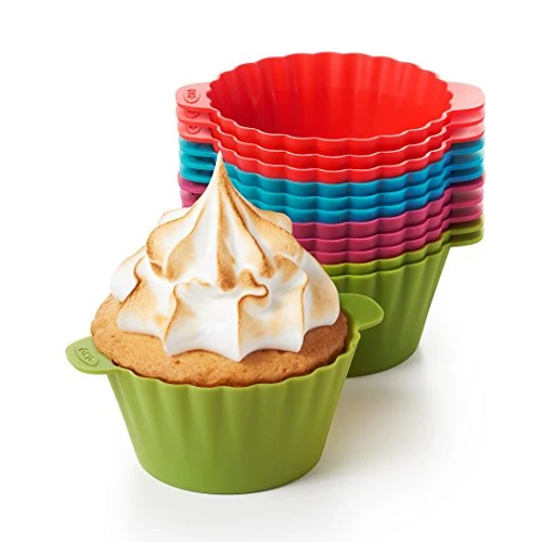OXO Good Grips Reusable Silicone Baking Cups, 12 Pack, Assorted Colors