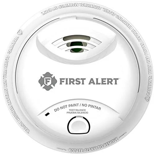 First Alert 0827B Ionization Smoke Alarm with 10-Year Sealed Tamper-Proof Battery , White