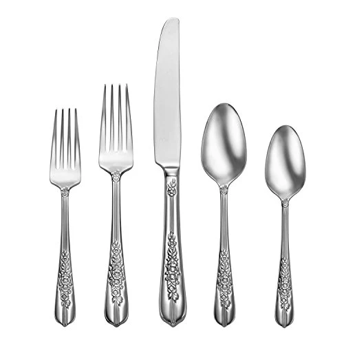 Oneida Royal Rose 1939 45 Piece Flatware Set, Service for 8