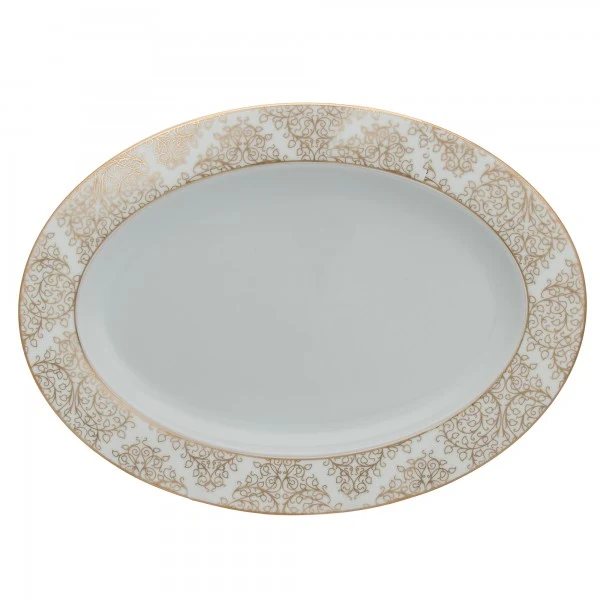 ICM Home 14" Oval Platter - Ritz Gold