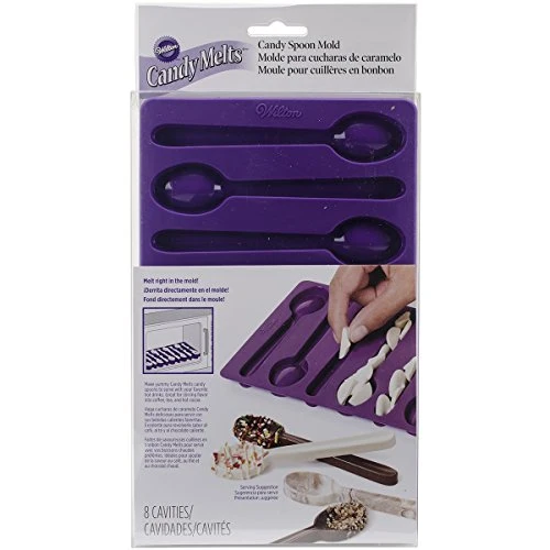 Wilton Spoon Shaped Silicone Candy Mold, Purple