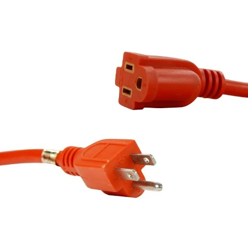 Sunlite 04225-SU Outdoor Heavy Duty 100 Feet Three Prong Extension Cord, 13 Amp, 100'(14/3), Orange