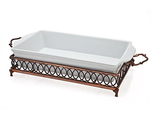 Godinger Hanover 3QT Baker Plates, Copper