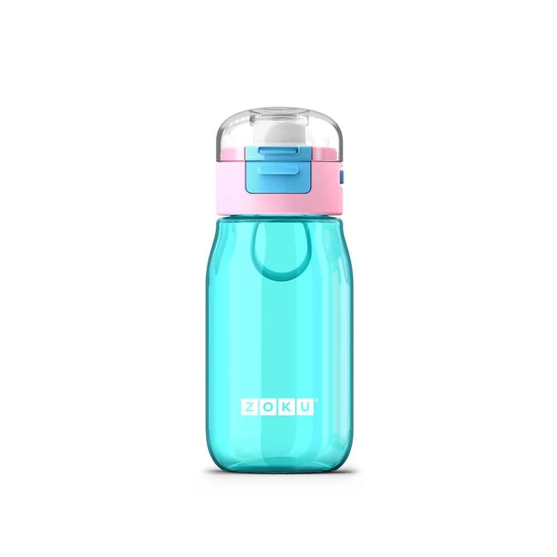 Zoku Kids Flip Gulp Water Bottle, Teal