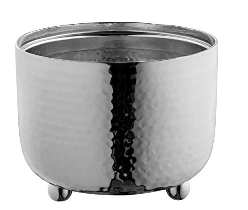 The Decorizer Pound Size Hammered Dip Container Holder, Silver