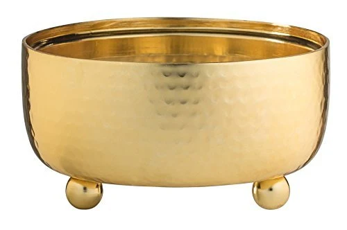 The Decorizer Pound Size Hammered Dip Container Holder, Gold 1lb.