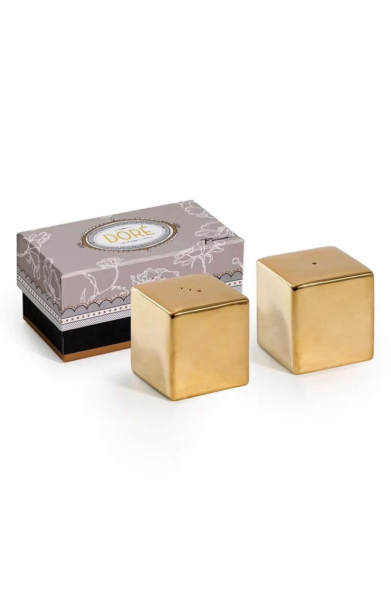 Rosanna 'Dore' Salt & Pepper Shaker Set, Metallic